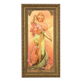 Wanddecoratie van Glas Lente - Mucha